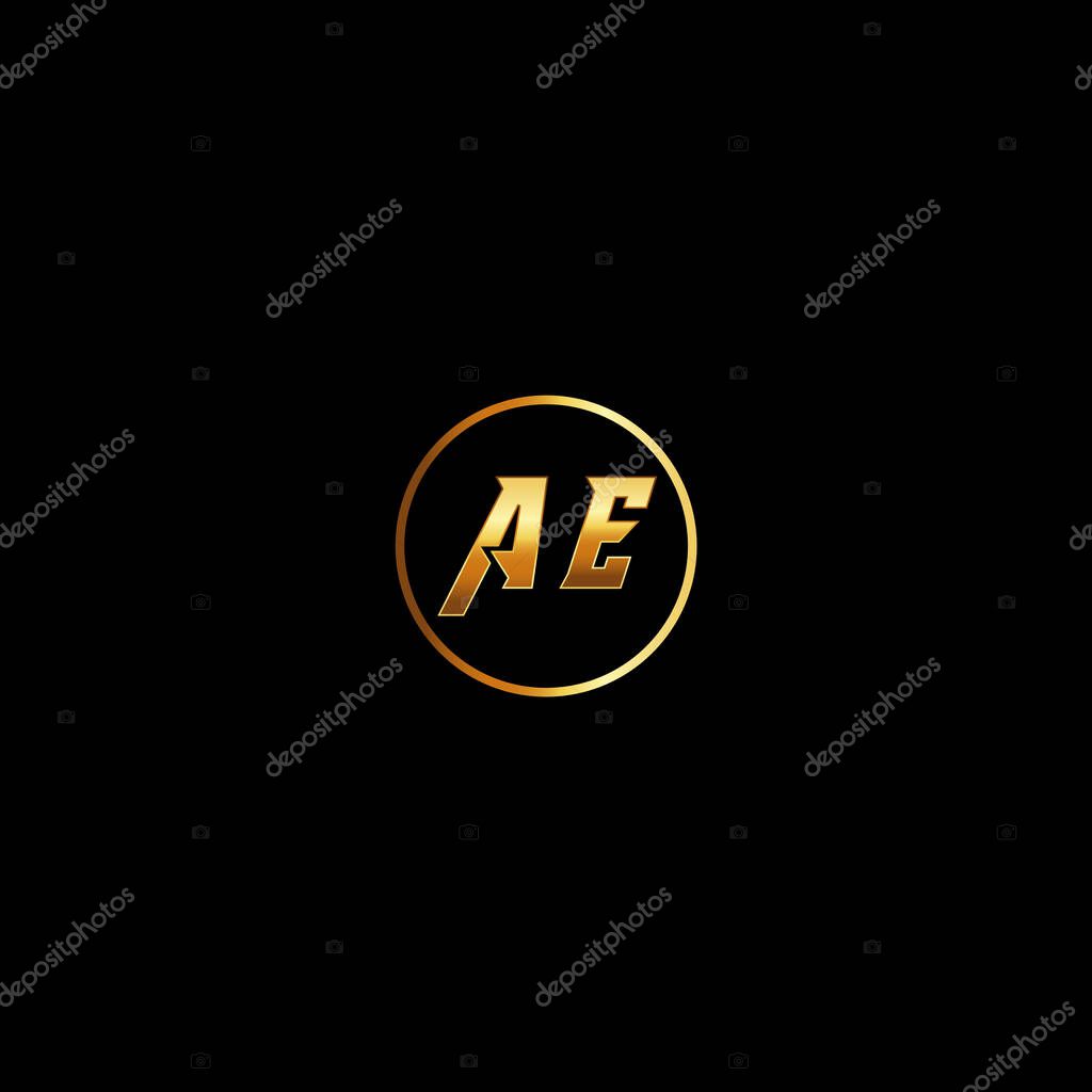 AE Letter monogram Initial flat Unique modern flat abstract logo design. AE elegant and Professional icon desig