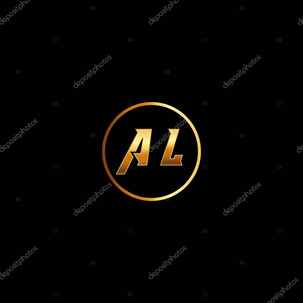 AL Letter monogram Initial flat Unique modern flat abstract logo design. AL elegant and Professional icon desig