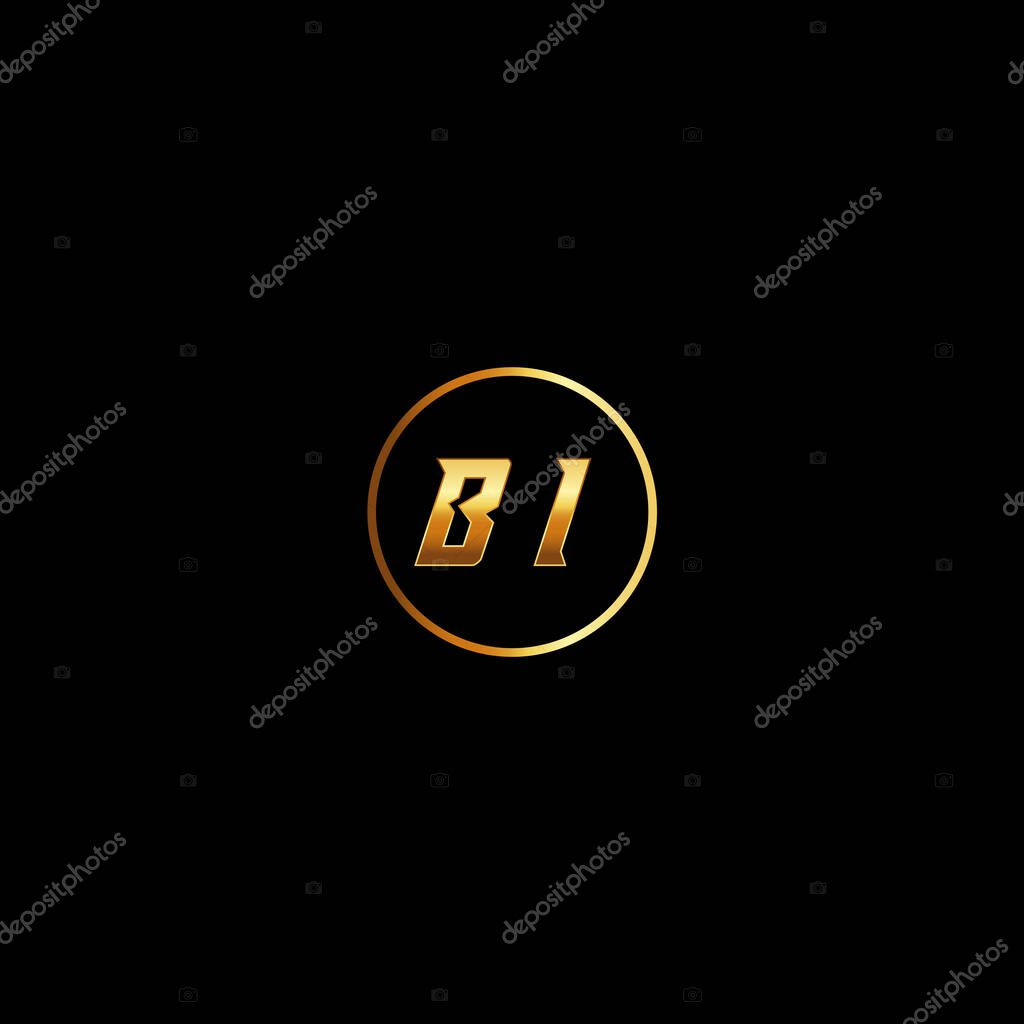 BI Letter monogram Initial flat Unique modern flat abstract logo design. BI elegant and Professional icon desig