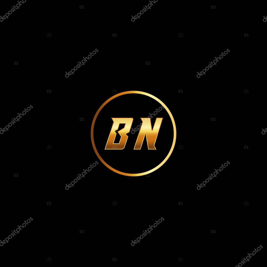 BN Letter monogram Initial flat Unique modern flat abstract logo design. BN elegant and Professional icon desig