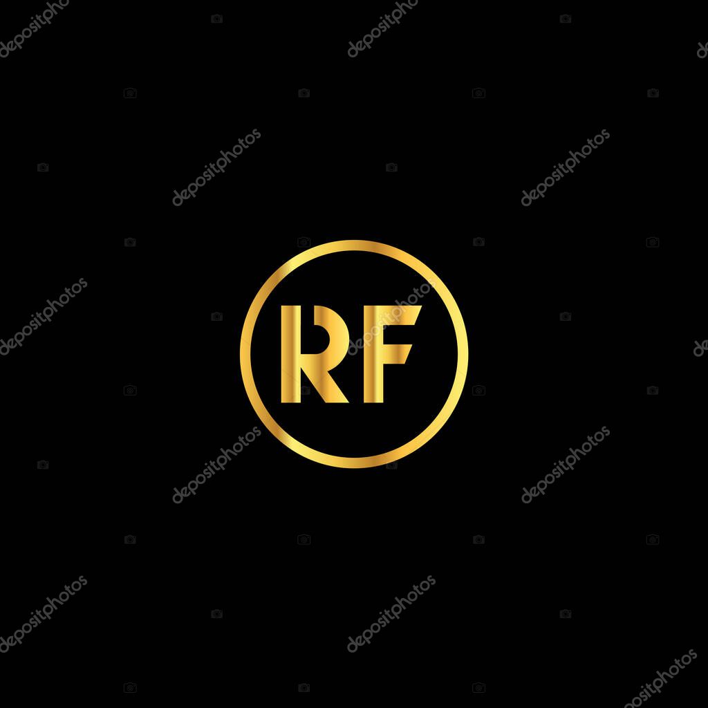 RF Letter monogram Initial flat Unique modern flat abstract logo design. RF elegant and Professional icon desig