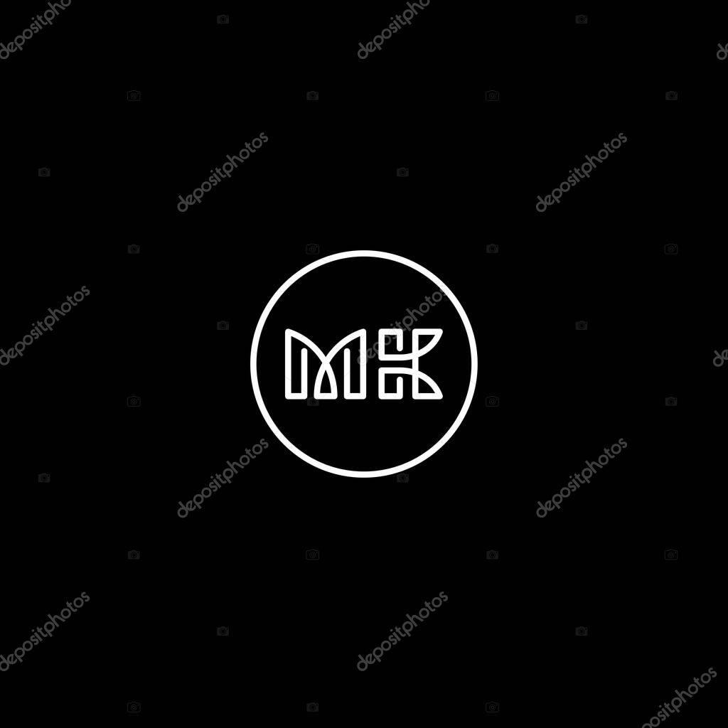 MK Letter monogram Initial Unique modern flat abstract logo design. MK elegant and Professional icon desig