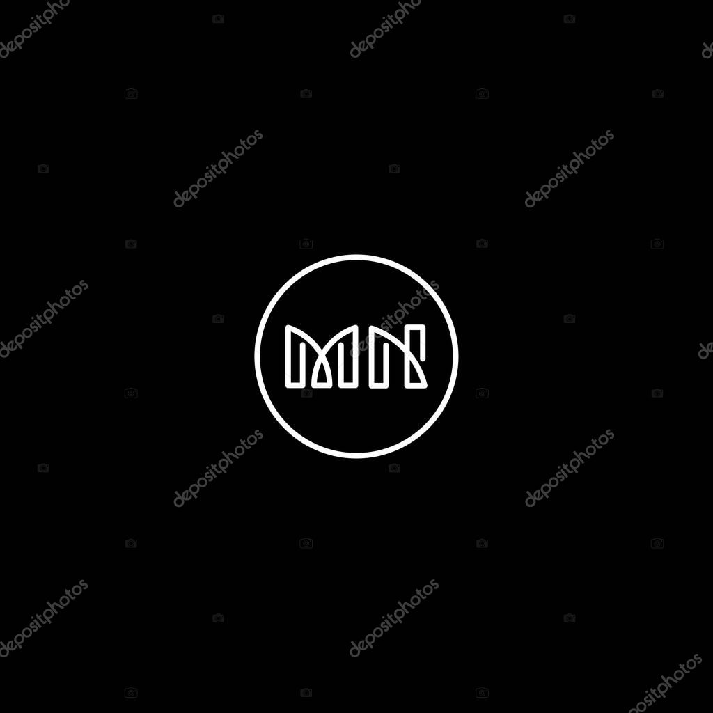 MN Letter monogram Initial Unique modern flat abstract logo design. MN elegant and Professional icon desig