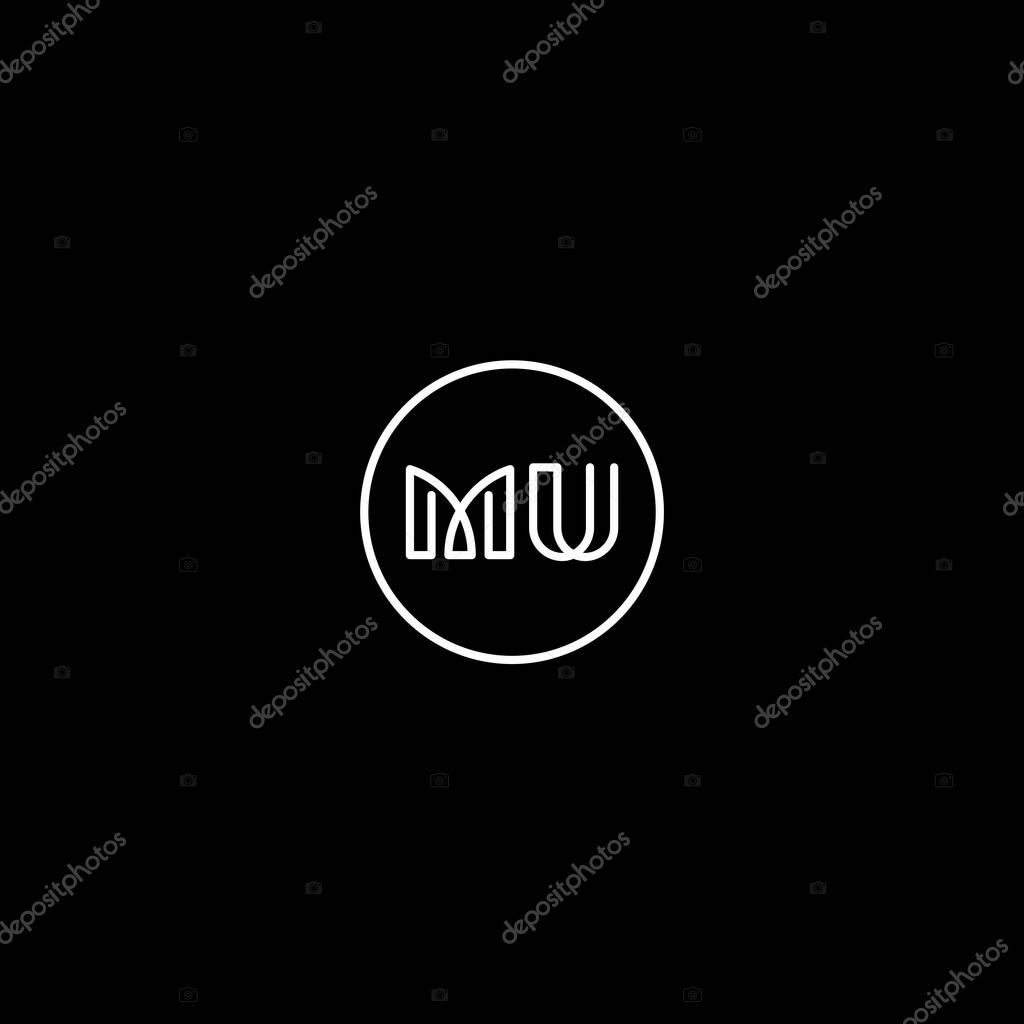 MU Letter monogram Initial Unique modern flat abstract logo design. MU elegant and Professional icon desig