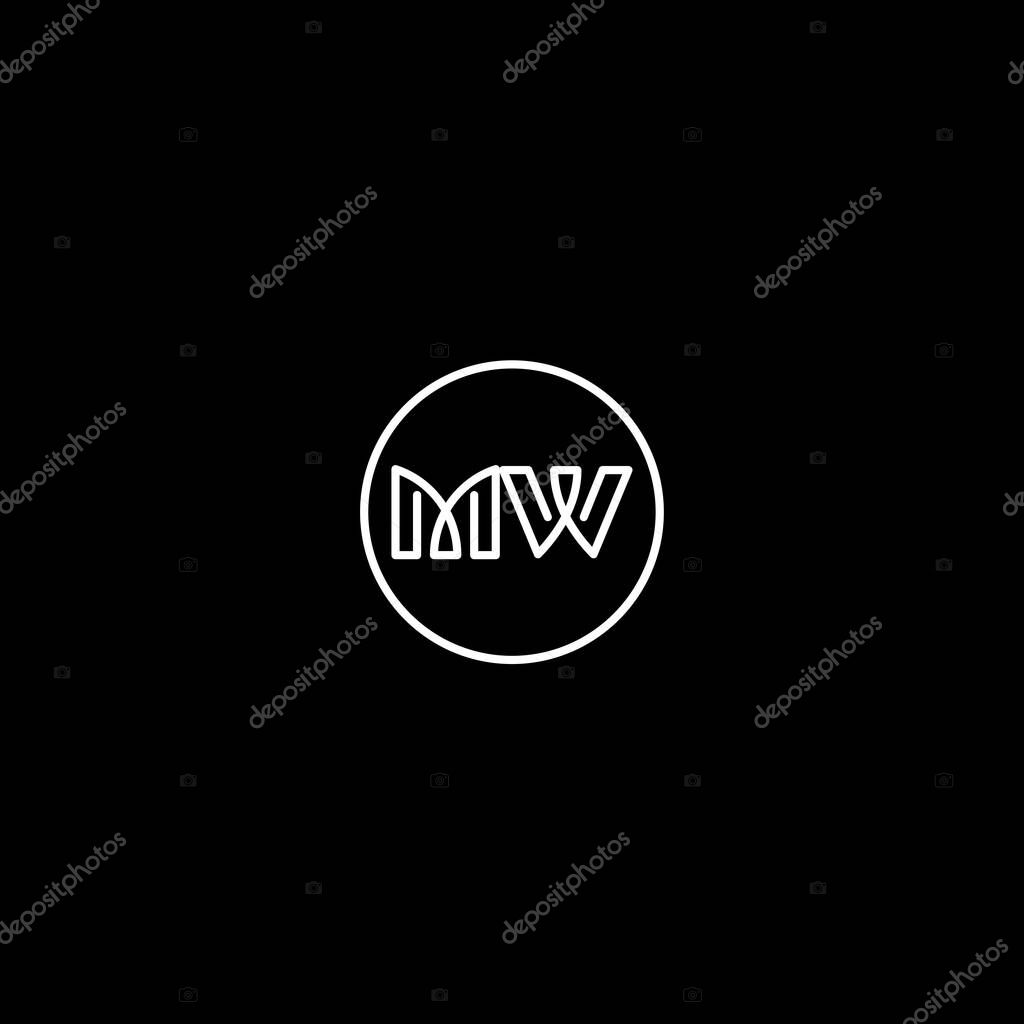 MW Letter monogram Initial Unique modern flat abstract logo design. MW elegant and Professional icon desig