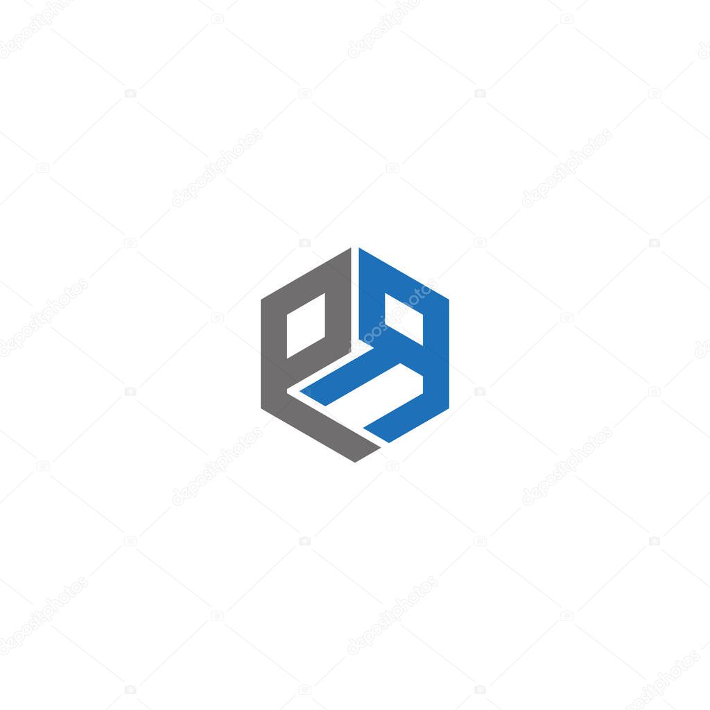 PR Letter monogram Initial Unique modern flat abstract logo design. PR elegant and Professional icon desig
