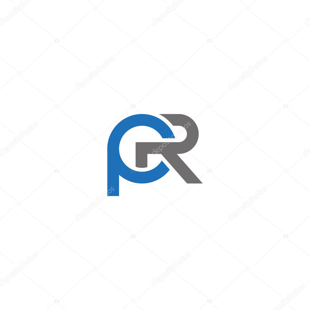 PR Letter monogram Initial Unique modern flat abstract logo design. PR elegant and Professional icon desig