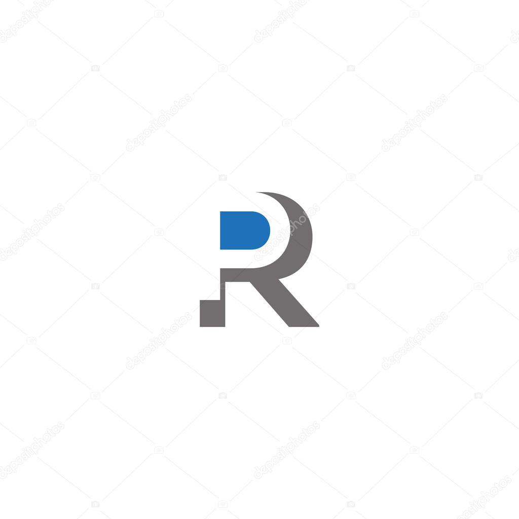 PR Letter monogram Initial Unique modern flat abstract logo design. PR elegant and Professional icon desig