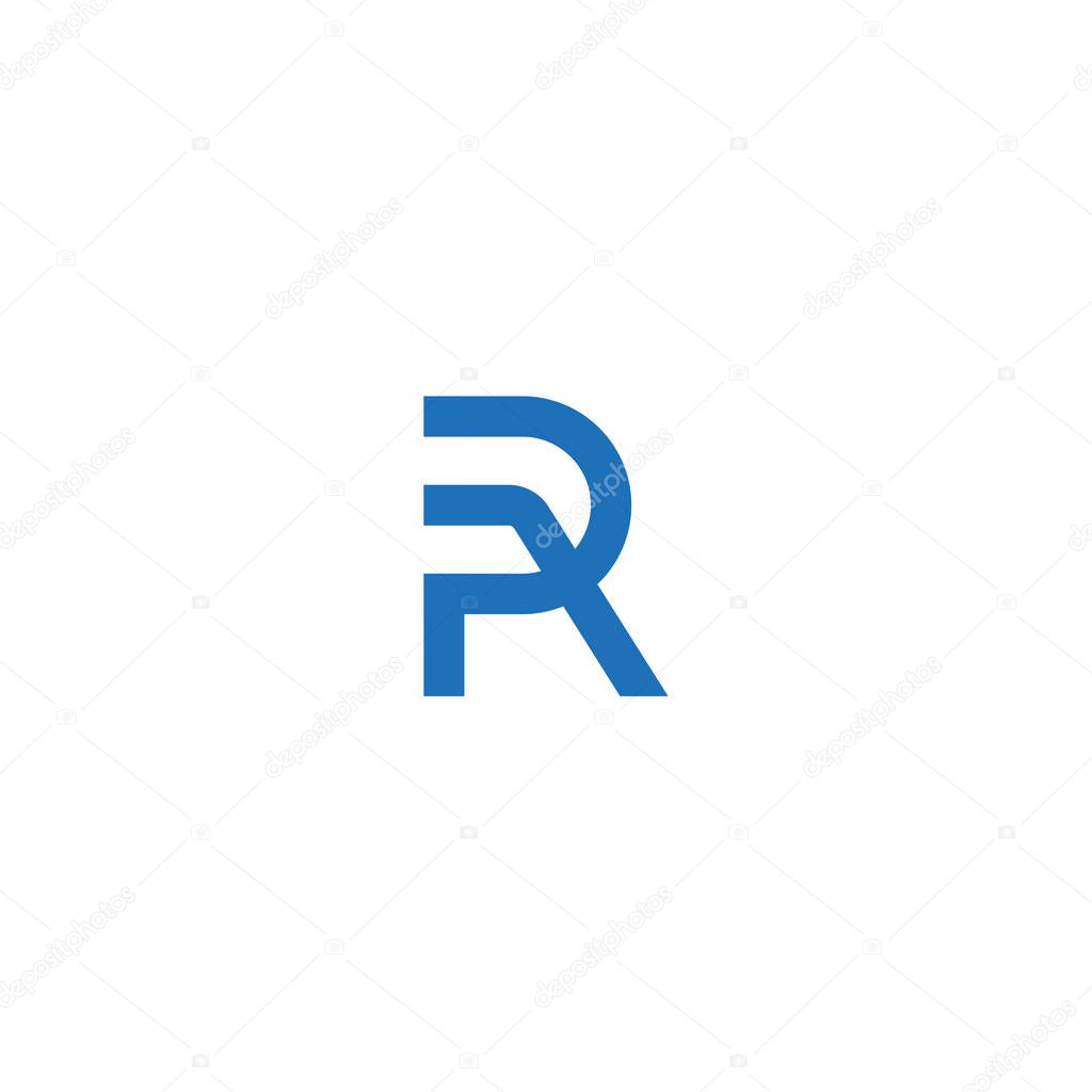 PR Letter monogram Initial Unique modern flat abstract logo design. PR elegant and Professional icon desig