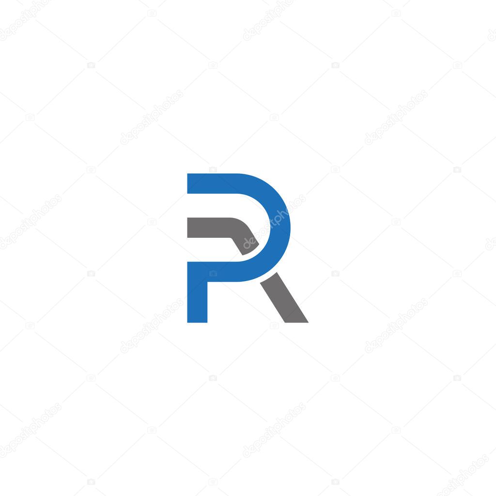 PR Letter monogram Initial Unique modern flat abstract logo design. PR elegant and Professional icon desig