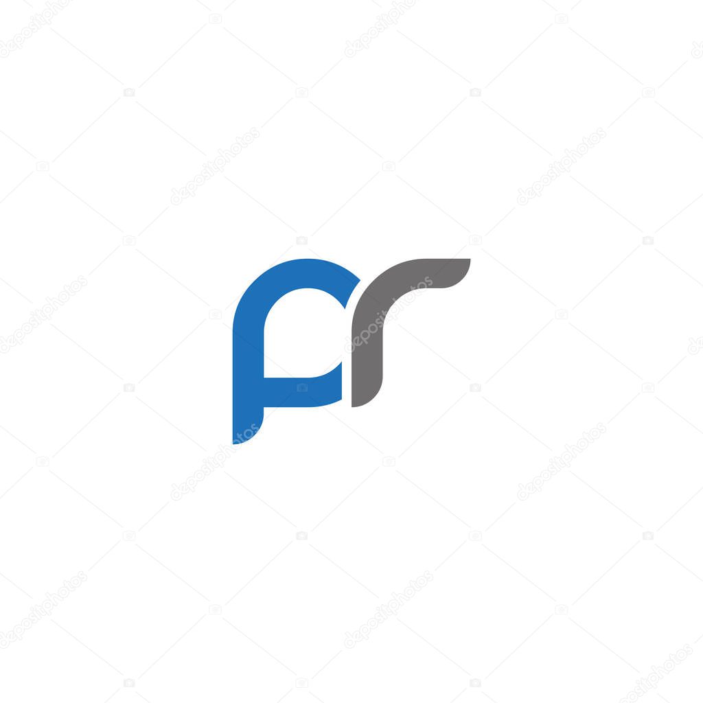 PR Letter monogram Initial Unique modern flat abstract logo design. PR elegant and Professional icon desig