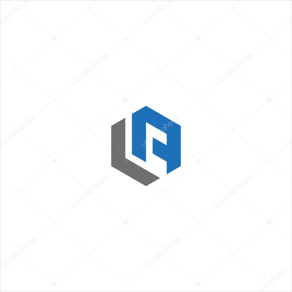LA Letter monogram Initial Unique modern flat abstract logo design. LA elegant and Professional icon desig