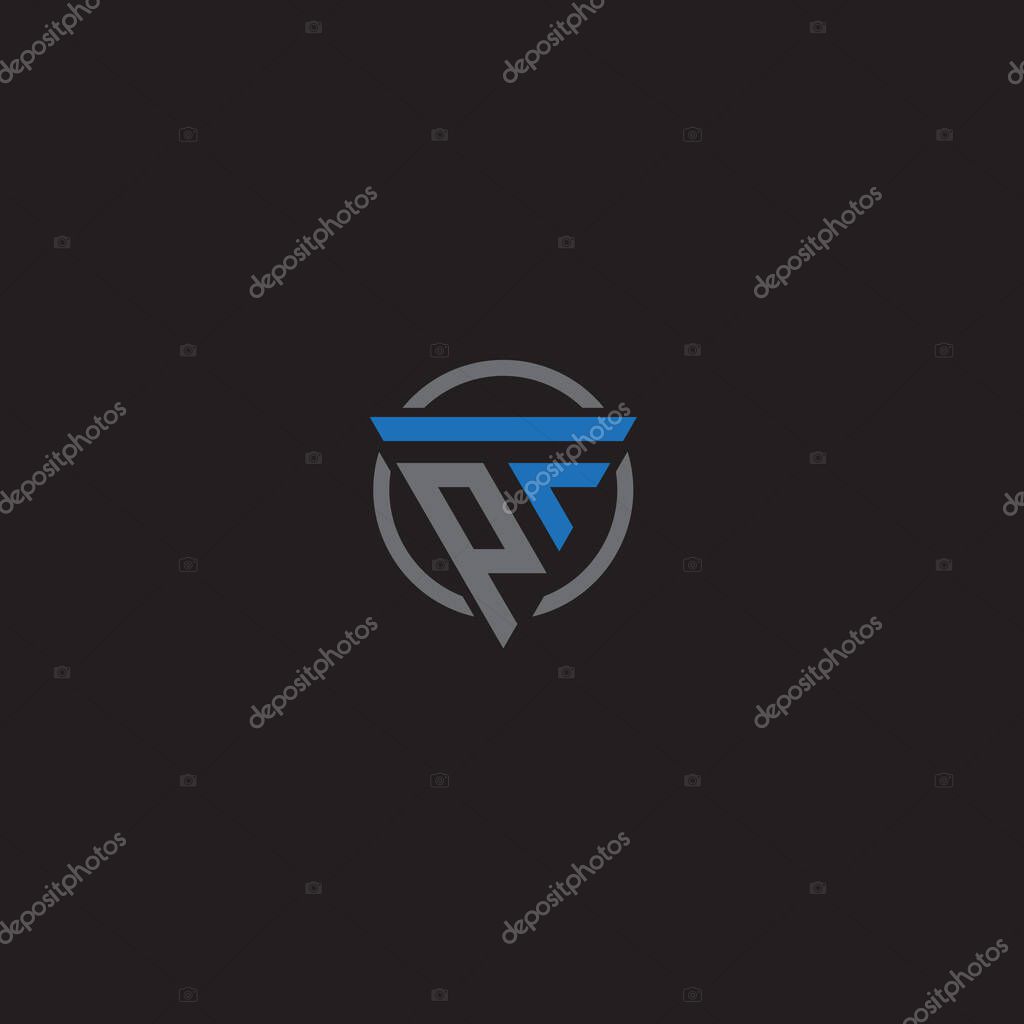 PF Letter monogram Initial Unique modern flat abstract logo design. PF elegant and Professional icon desig