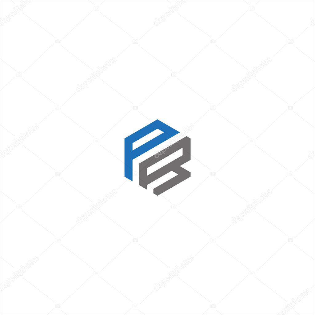 PR Letter monogram Initial Unique modern flat abstract logo design. PR elegant and Professional icon desig