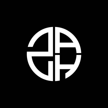 ZAH logosu ZAH ikonu ZAH vektörü ZAH harfi ZAH minimalist ZAH üçgeni düz modern düz soyut logo tasarımı