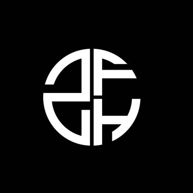 ZFH logosu ZFH simgesi ZFH vektörü ZFHH monogramı ZFHminimalist ZFHtriangle ZFHflat Modern düz soyut logo tasarımı