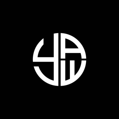 YAW logosu YAW ikonu YAW vektörü YAW monogram YAW harfi YAW minimalist YAW üçgeni YAW düz, modern düz, soyut logo tasarımı