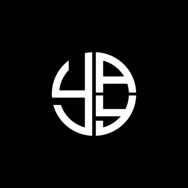 YAY logosu YAY vektörü YAY monogram YAY harfi YAY minimalist YAY üçgeni YAY düz, modern düz soyut logo tasarımı