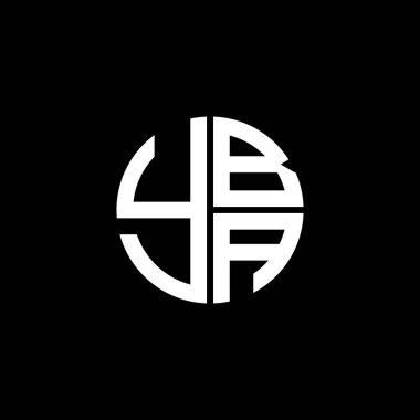 YBA logosu YBA simgesi YBA vektörü YBA harfi YBA minimalist YBA üçgeni YBA yassı modern düz soyut logo tasarımı