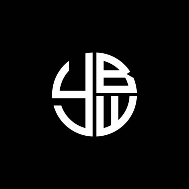 YBW logosu YBW simgesi YBW vektörü YBW harfli minimalist YBW üçgeni YBW yassı modern düz soyut logo tasarımı