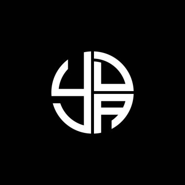 YDA logosu YDAvector YDA monogramı YDAletter YDAminimalist YDA Circle YDAflat Eşsiz modern düz soyut logo tasarımı