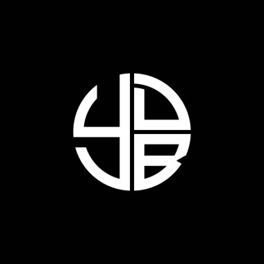 YDB logosu YDBB simgesi YDBB monogram YDBletter YDBminimalist YDB Çember YDBflat Modern düz soyut logo tasarımı