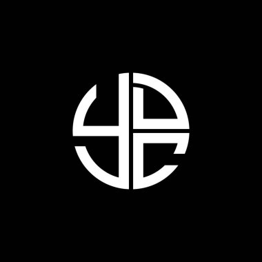 YDC logosu YDCDC simgesi YDCDC monogramı YDCletter YDCminimalist YDC Çemberi YDCflat Modern düz soyut logo tasarımı