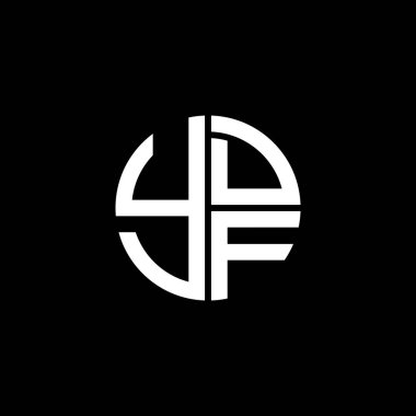 YDF logosu YDFvektör YDF monogramı YDFletter YDFminimalist YDF Çemberi Eşsiz modern düz soyut logo tasarımı