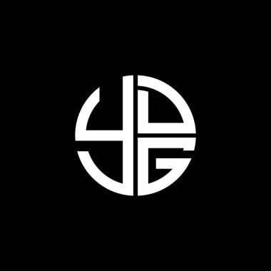 YDG logosu YDGvektör YDG monogramı YDGletter YDGminimalist YDG Çemberi Eşsiz modern düz soyut logo tasarımı
