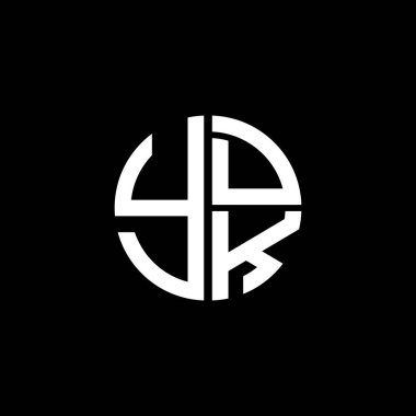 YDK logosu YDKvektör YDK monogramı YDKletter YDKminimalist YDK Circle YDKflat Modern düz soyut logo tasarımı