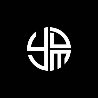 YDM logosu YDMvektör YDM monogramı YDMletter YDMminimalist YDM Çemberi Eşsiz modern düz soyut logo tasarımı