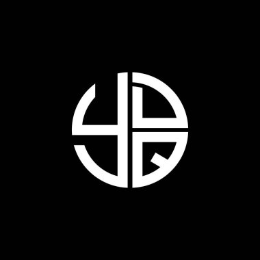YDQ logosu YDQvektör YDQ monogramı YDQletter YDQimalist YDQQ Çemberi YDQDQflat Modern düz soyut logo tasarımı