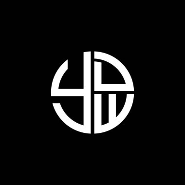 YDW logosu YDWvektörü YDW monogramı YDWletter YDWminimalist YDW Circle YDWflat modern düz soyut logo tasarımı