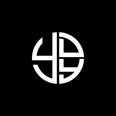 YDY logosu YDYDY ikonu YDYDY monogram YDYminimalist YDY Circle YDYflat Modern düz soyut logo tasarımı