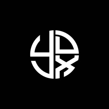 YDX logosu YDXvektör YDX monogramı YDXletter YDXimalist YDX Çember YDXDDDX düz modern düz soyut logo tasarımı