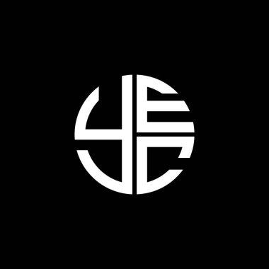 YEC logosu YEC simgesi YEC monogram YECletter YECminimalist YEC Circle YECflat Modern düz soyut logo tasarımı