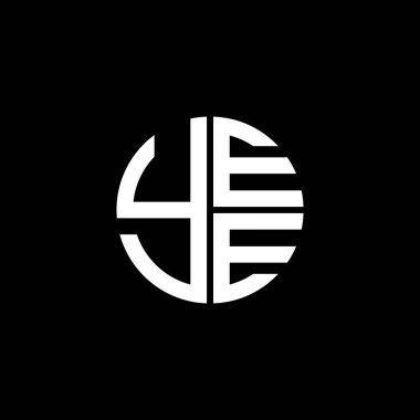 YEE logosu YEEvector YEE monogram YEEminimalist YEE Çemberi Yedüz modern düz soyut logo tasarımı