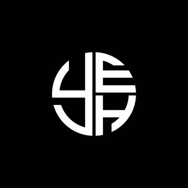 YEH logosu YEHvektör YEH monogram YEHharf YEHminimalist YEH Çember YEHDüz Modern düz soyut logo tasarımı