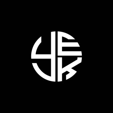 YEK logosu YEK simgesi YEK monogram YEKletter YEKminimalist YEK Circle YEKflat Modern düz soyut logo tasarımı