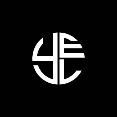 YEL logosu YEL YELvektörü YELletter YELminimalist YEL Çemberi Eşsiz modern düz soyut logo tasarımı
