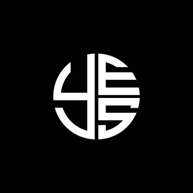 EVET logosu EVET simgesi EVET monogramı EVESminimalist EVET Çemberi Eşsiz modern düz soyut logo tasarımı