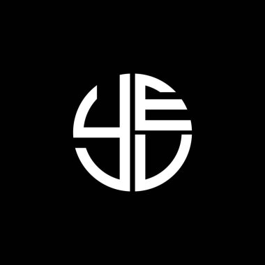 YEV logosu YEV simgesi YEVvektör YEV monogram YEVletter YEVminimalist YEV Çember YEVDüz Modern düz soyut logo tasarımı