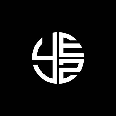YEZ logosu YEZvektör YEZ monogramı YEZminimalist YEZ Çemberi Eşsiz modern düz soyut logo tasarımı
