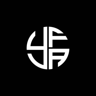 YFA logosu YFAvector YFA monogramı YFAletter YFAminimalist YFA Çemberi YFAflat Eşsiz modern düz soyut logo tasarımı