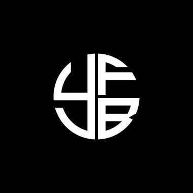 YFB logosu YFBvektör YFFB monogramı YFBletter YFBminimalist YFB Çemberi Eşsiz modern düz soyut logo tasarımı