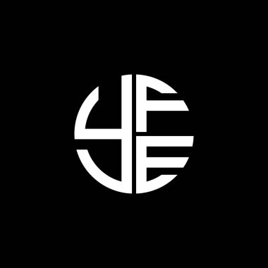 YFE logosu YFEvector YFE başlığı YFEletter YFE YFE Çemberi YFEDüz Modern düz soyut logo tasarımı