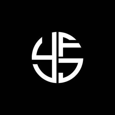 YFJ logosu YFJJ simgesi YFJJ monogram YFJJletter YFJminimalist YFJ Circle YFJflat modern düz soyut logo tasarımı