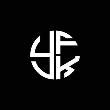 YFK logosu YFKvektör YFK monogramı YFKletter YFKminimalist YFK Circle YFKflat modern düz soyut logo tasarımı