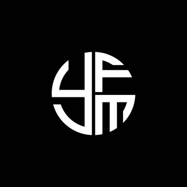 YFM logosu YFMvektör YFMM monogramı YFMletter YFMMminimalist YFM Circle YFMDüz Modern düz soyut logo tasarımı