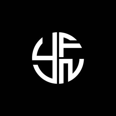 YFN logosu YFNN simgesi YFN monogram YFNletter YFNminimalist YFN Circle YFNflat modern düz soyut logo tasarımı